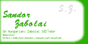 sandor zabolai business card